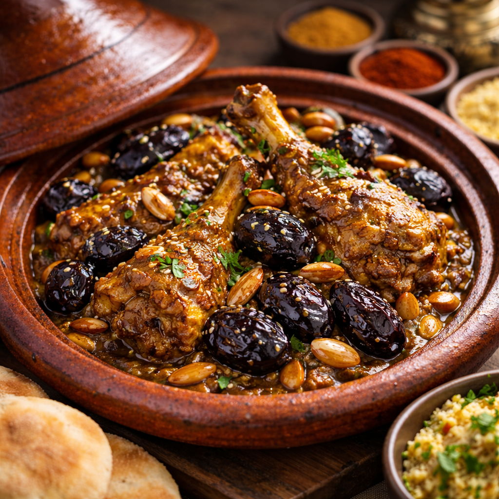 Lamb Tagine with Prunes and Almonds